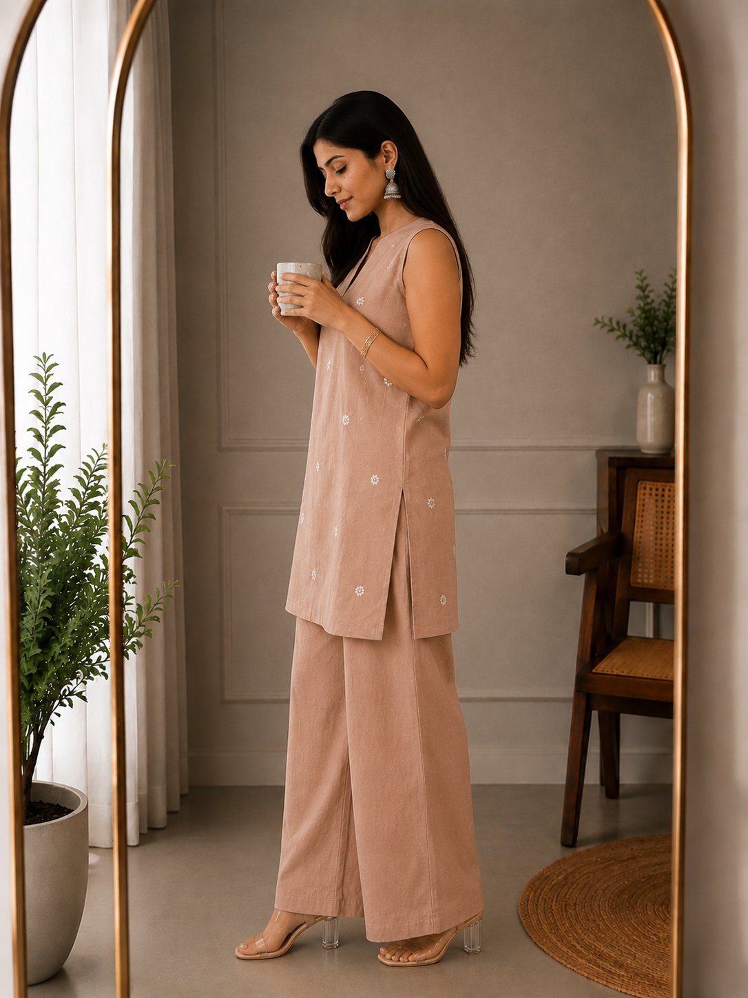 Warm Dusty Beige Cord Set