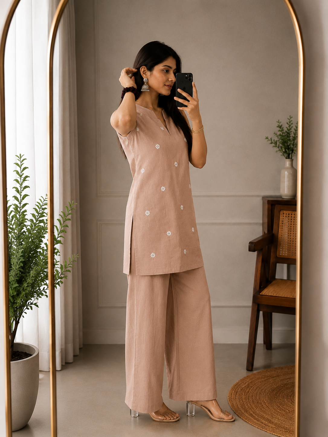 Warm Dusty Beige Cord Set