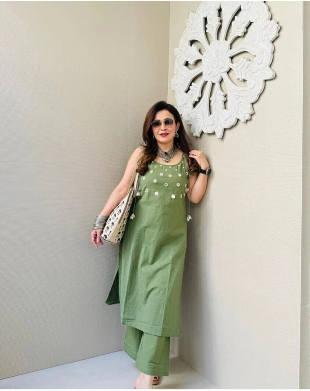 Green Kurta Pant Set
