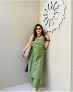 Green Kurta Pant Set