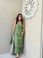 Green Kurta Pant Set
