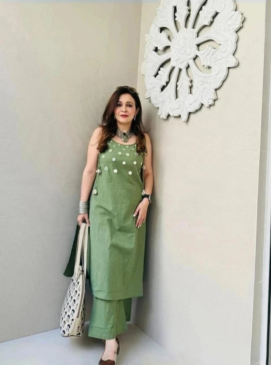Green Kurta Pant Set