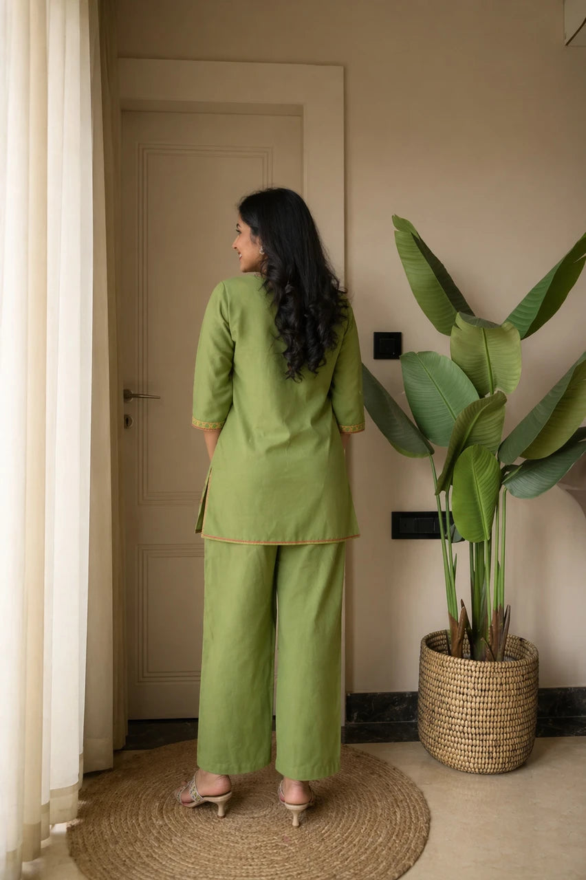 Green Cotton Cord Set