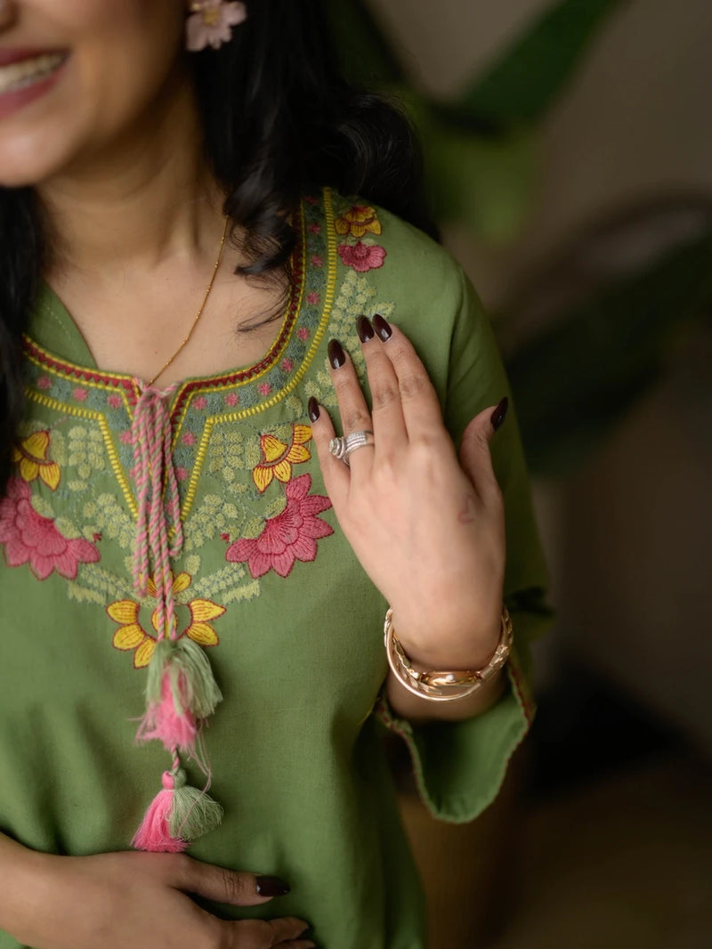 Green Cotton Cord Set