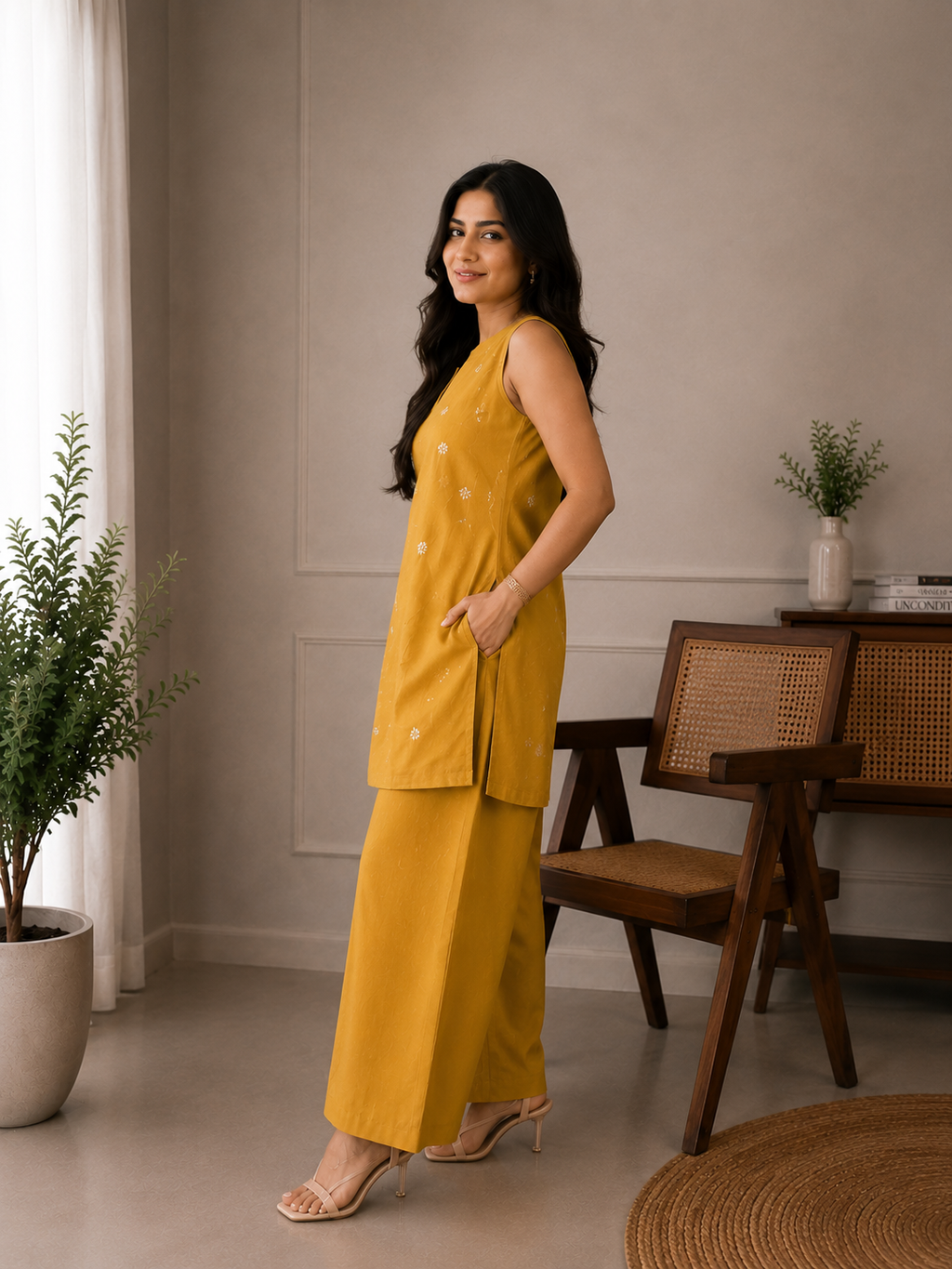 Mustard Cotton Cord Set