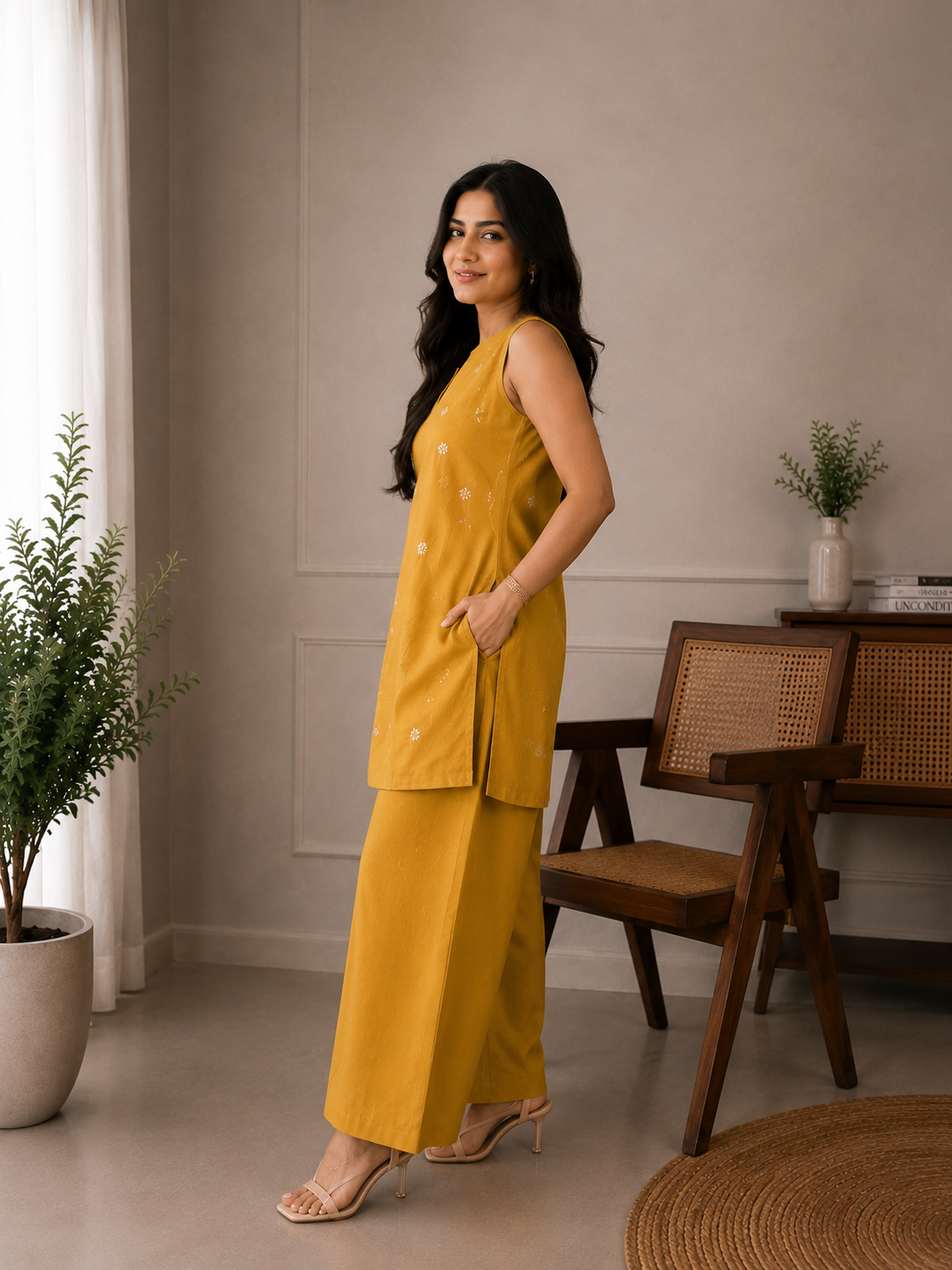 Mustard Cotton Cord Set