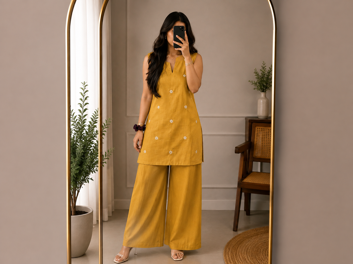 Mustard Cotton Cord Set